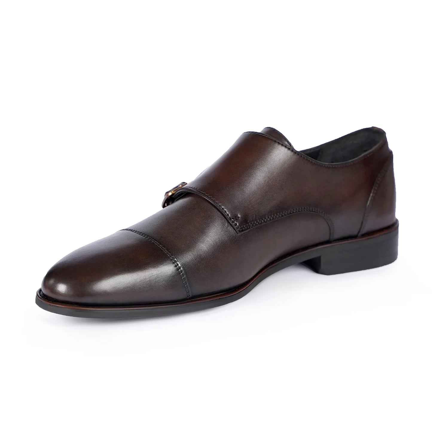 Corvello Luxe – Dark Brown Leather Double Monkstraps
