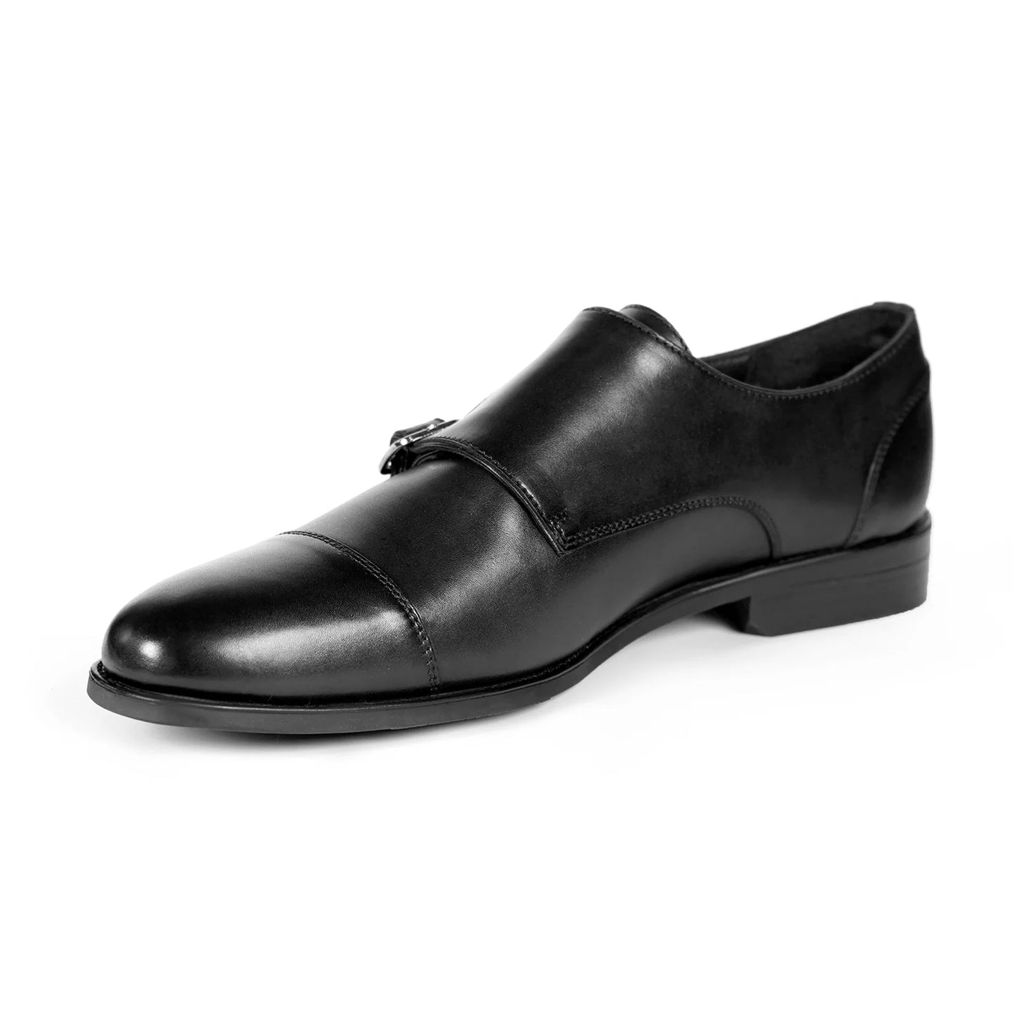 Montaro Luxe – Premium Black Leather Double Monkstraps