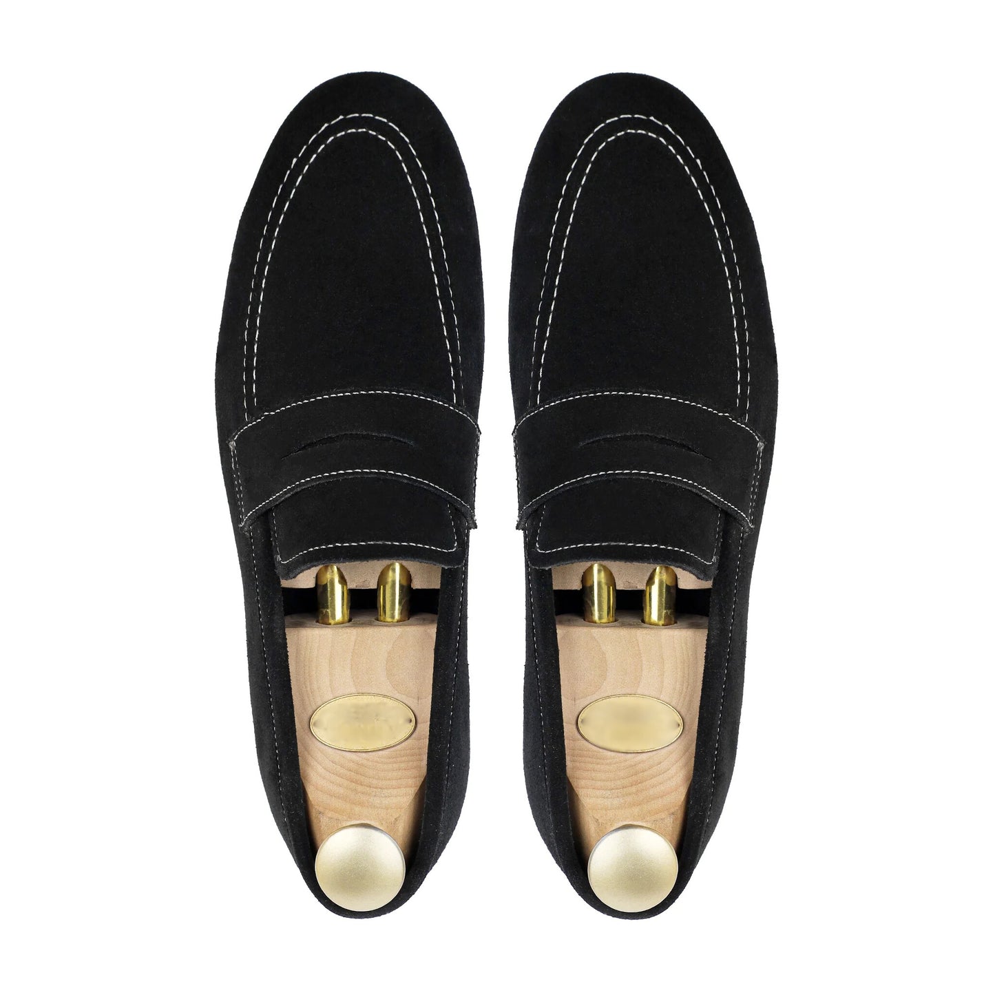 Noir Luxe - Black Suede Penny Loafer
