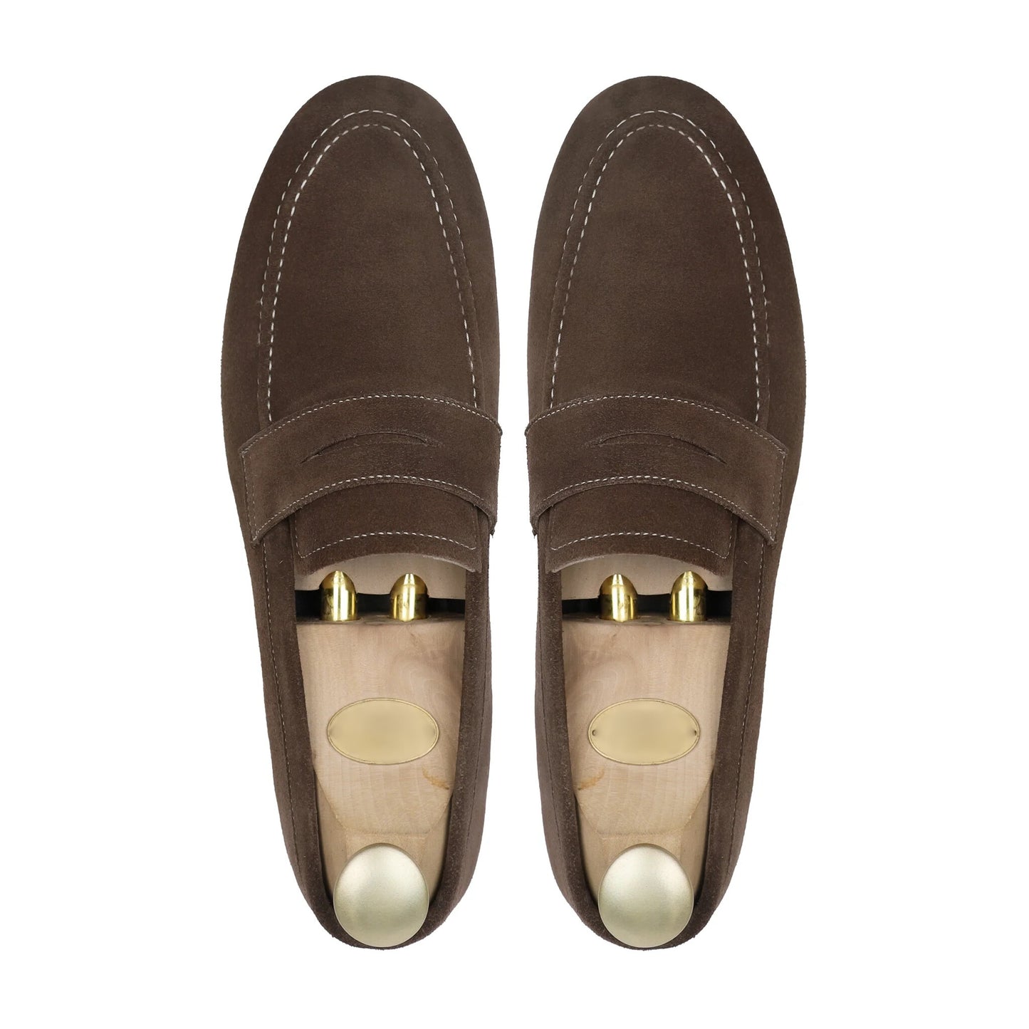 Sienna Luxe – Brown Suede Penny Loafer