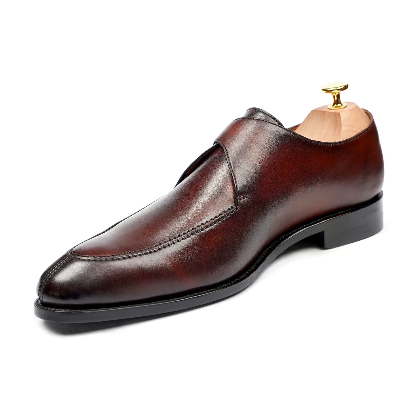 Elvado Luxe – Dark Brown Patina Single Monkstrap