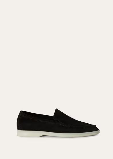 Midnight Luxe – Suede Moccasin Slip-Ons