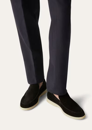 Midnight Luxe – Suede Moccasin Slip-Ons