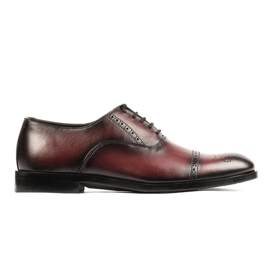 Marquez Luxe – Burgundy Patina Luxury Oxfords