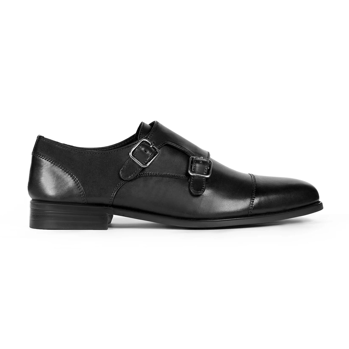 Montaro Luxe – Premium Black Leather Double Monkstraps