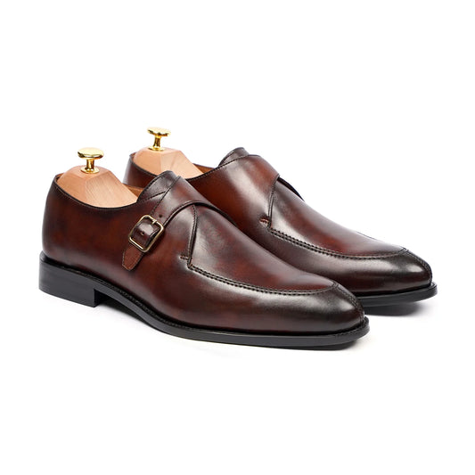Elvado Luxe – Dark Brown Patina Single Monkstrap