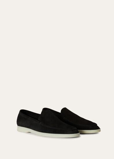Midnight Luxe – Suede Moccasin Slip-Ons
